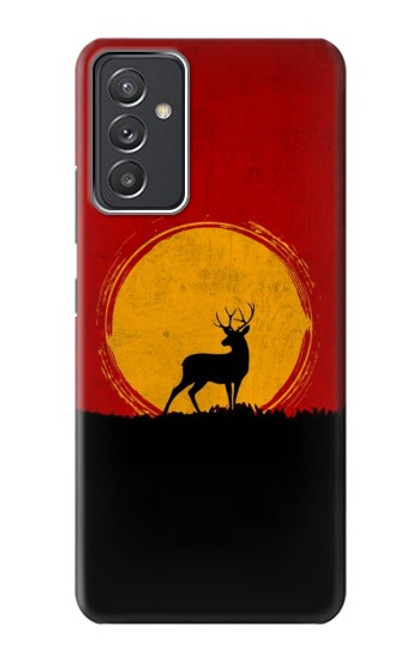 W3513 Deer Sunset Hülle Schutzhülle Taschen und Leder Flip für Samsung Galaxy Quantum 2