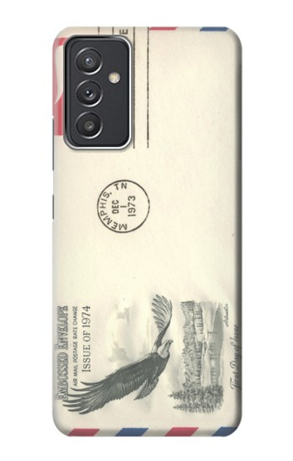 W3551 Vintage Airmail Envelope Art Hülle Schutzhülle Taschen und Leder Flip für Samsung Galaxy Quantum 2