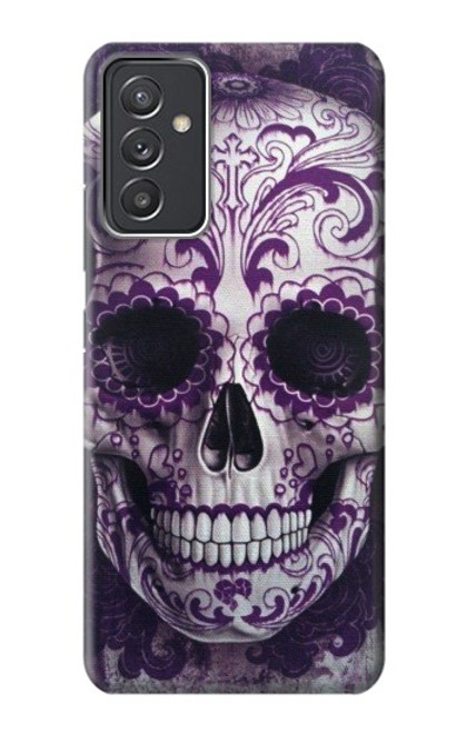 W3582 Purple Sugar Skull Hülle Schutzhülle Taschen und Leder Flip für Samsung Galaxy Quantum 2