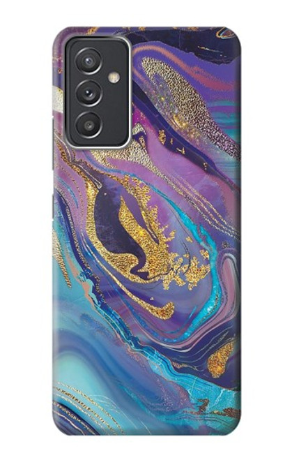 W3676 Colorful Abstract Marble Stone Hülle Schutzhülle Taschen und Leder Flip für Samsung Galaxy Quantum 2