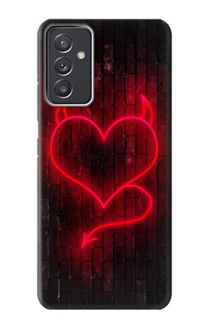W3682 Devil Heart Hülle Schutzhülle Taschen und Leder Flip für Samsung Galaxy Quantum 2
