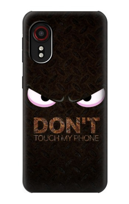 W3412 Do Not Touch My Phone Hülle Schutzhülle Taschen und Leder Flip für Samsung Galaxy Xcover 5