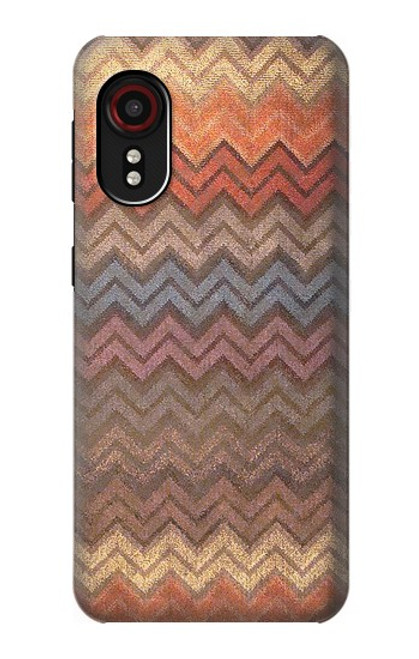 W3752 Zigzag Fabric Pattern Graphic Printed Hülle Schutzhülle Taschen und Leder Flip für Samsung Galaxy Xcover 5