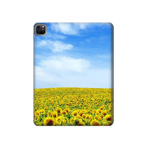 W0232 Sunflower Tablet Hülle Schutzhülle Taschen für iPad Pro 12.9 (2022,2021,2020,2018, 3rd, 4th, 5th, 6th)