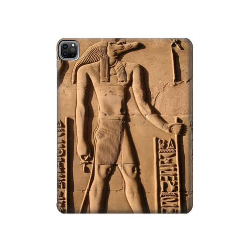 W0391 Egyptian Sobek Tablet Hülle Schutzhülle Taschen für iPad Pro 12.9 (2022,2021,2020,2018, 3rd, 4th, 5th, 6th)