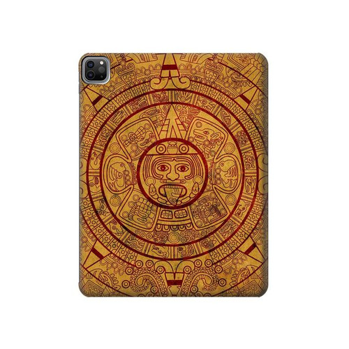 W0692 Mayan Calendar Tablet Hülle Schutzhülle Taschen für iPad Pro 12.9 (2022,2021,2020,2018, 3rd, 4th, 5th, 6th)