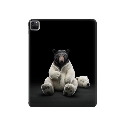 W0878 Black Bear Tablet Hülle Schutzhülle Taschen für iPad Pro 12.9 (2022,2021,2020,2018, 3rd, 4th, 5th, 6th)