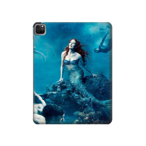 W0899 Mermaid Tablet Hülle Schutzhülle Taschen für iPad Pro 12.9 (2022,2021,2020,2018, 3rd, 4th, 5th, 6th)