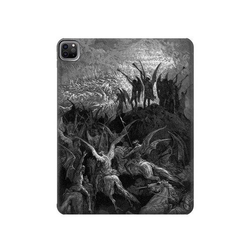 W1026 Gustave Dore Paradise Lost Tablet Hülle Schutzhülle Taschen für iPad Pro 12.9 (2022, 2021, 2020, 2018), Air 13 (2024)