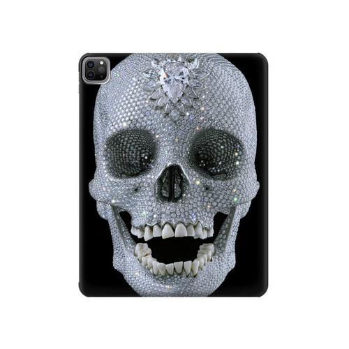 W1286 Diamond Skull Tablet Hülle Schutzhülle Taschen für iPad Pro 12.9 (2022,2021,2020,2018, 3rd, 4th, 5th, 6th)