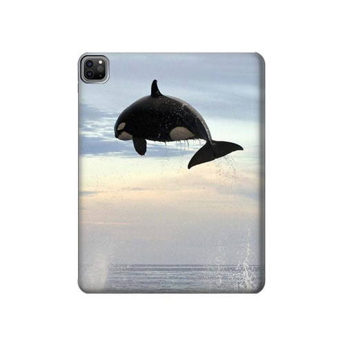 W1349 Killer whale Orca Tablet Hülle Schutzhülle Taschen für iPad Pro 12.9 (2022,2021,2020,2018, 3rd, 4th, 5th, 6th)