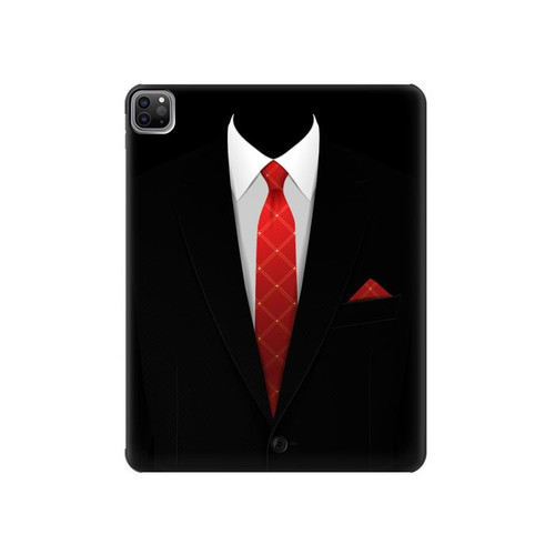 W1805 Black Suit Tablet Hülle Schutzhülle Taschen für iPad Pro 12.9 (2022,2021,2020,2018, 3rd, 4th, 5th, 6th)
