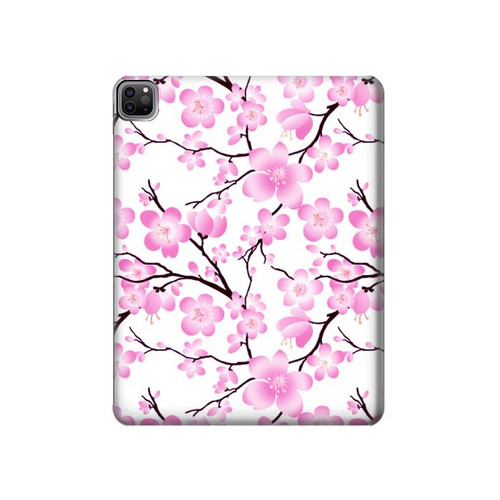 W1972 Sakura Cherry Blossoms Tablet Hülle Schutzhülle Taschen für iPad Pro 12.9 (2022,2021,2020,2018, 3rd, 4th, 5th, 6th)