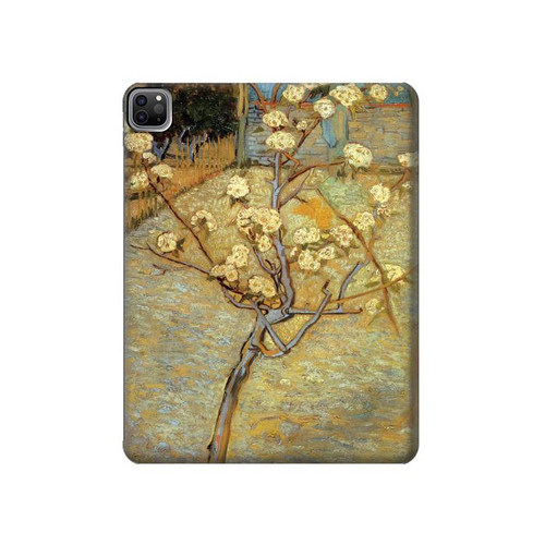 W1978 Van Gogh Letter Pear Tree Blossom Tablet Hülle Schutzhülle Taschen für iPad Pro 12.9 (2022,2021,2020,2018, 3rd, 4th, 5th, 6th)