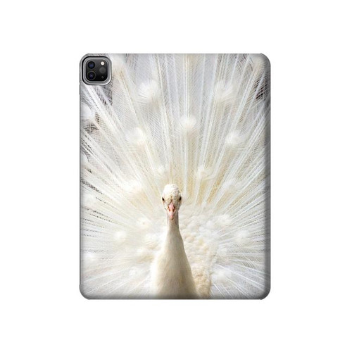 W1980 White Peacock Tablet Hülle Schutzhülle Taschen für iPad Pro 12.9 (2022,2021,2020,2018, 3rd, 4th, 5th, 6th)