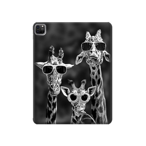 W2327 Giraffes With Sunglasses Tablet Hülle Schutzhülle Taschen für iPad Pro 12.9 (2022,2021,2020,2018, 3rd, 4th, 5th, 6th)