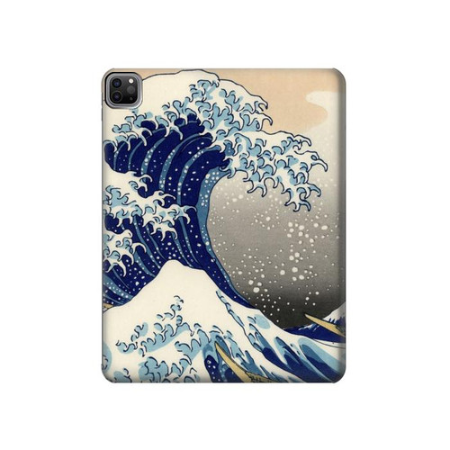 W2389 Hokusai The Great Wave off Kanagawa Tablet Hülle Schutzhülle Taschen für iPad Pro 12.9 (2022,2021,2020,2018, 3rd, 4th, 5th, 6th)