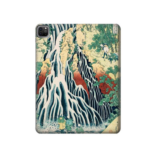 W2491 Hokusai Kirifuri Waterfall at Kurokami Tablet Hülle Schutzhülle Taschen für iPad Pro 12.9 (2022,2021,2020,2018, 3rd, 4th, 5th, 6th)