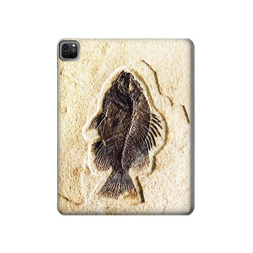 W2562 Fossil Fish Tablet Hülle Schutzhülle Taschen für iPad Pro 12.9 (2022,2021,2020,2018, 3rd, 4th, 5th, 6th)