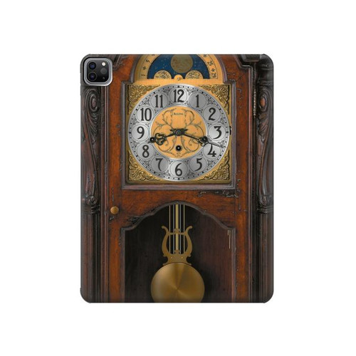 W3173 Grandfather Clock Antique Wall Clock Tablet Hülle Schutzhülle Taschen für iPad Pro 12.9 (2022,2021,2020,2018, 3rd, 4th, 5th, 6th)