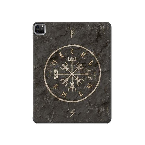 W3413 Norse Ancient Viking Symbol Tablet Hülle Schutzhülle Taschen für iPad Pro 12.9 (2022,2021,2020,2018, 3rd, 4th, 5th, 6th)