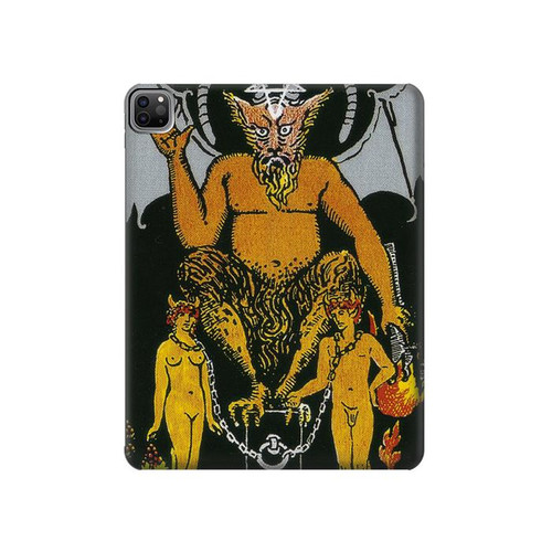 W3740 Tarot Card The Devil Tablet Hülle Schutzhülle Taschen für iPad Pro 12.9 (2022,2021,2020,2018, 3rd, 4th, 5th, 6th)