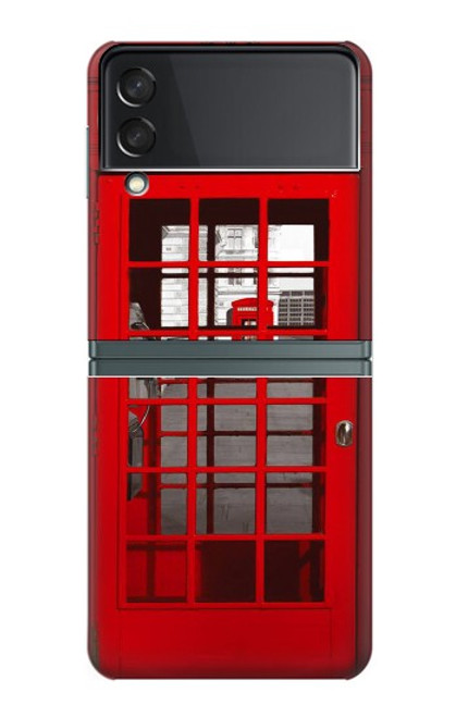 W0058 British Red Telephone Box Hard Case For Samsung Galaxy Z Flip 3 5G