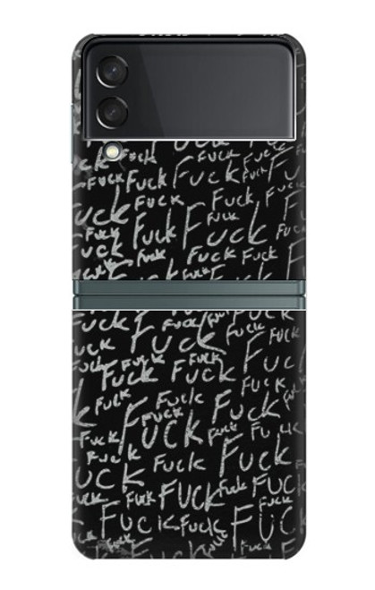 W3478 Funny Words Blackboard Hard Case For Samsung Galaxy Z Flip 3 5G