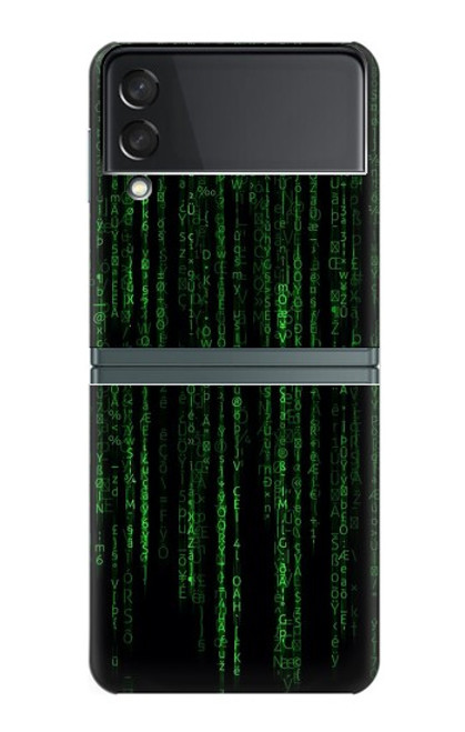 W3668 Binary Code Hard Case For Samsung Galaxy Z Flip 3 5G