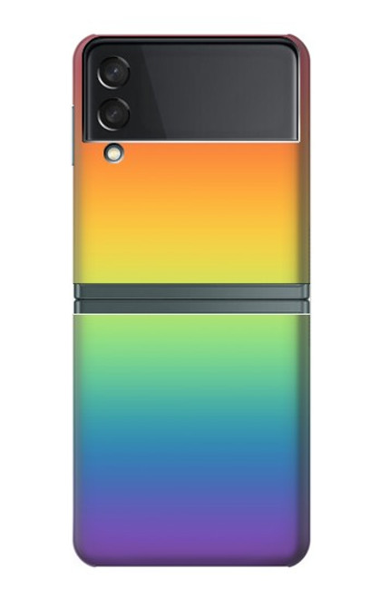 W3698 LGBT Gradient Pride Flag Hard Case For Samsung Galaxy Z Flip 3 5G