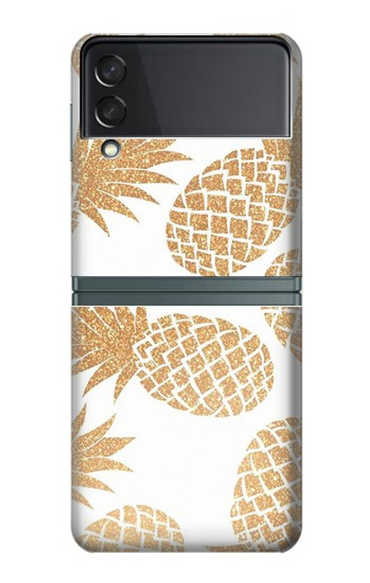 W3718 Seamless Pineapple Hard Case For Samsung Galaxy Z Flip 3 5G