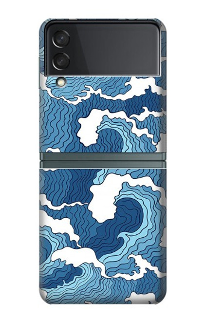 W3751 Wave Pattern Hard Case For Samsung Galaxy Z Flip 3 5G