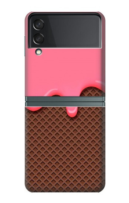 W3754 Strawberry Ice Cream Cone Hard Case For Samsung Galaxy Z Flip 3 5G