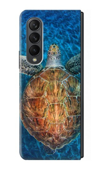 W1249 Blue Sea Turtle Hard Case For Samsung Galaxy Z Fold 3 5G