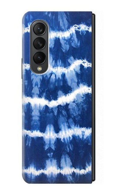 W3671 Blue Tie Dye Hard Case For Samsung Galaxy Z Fold 3 5G