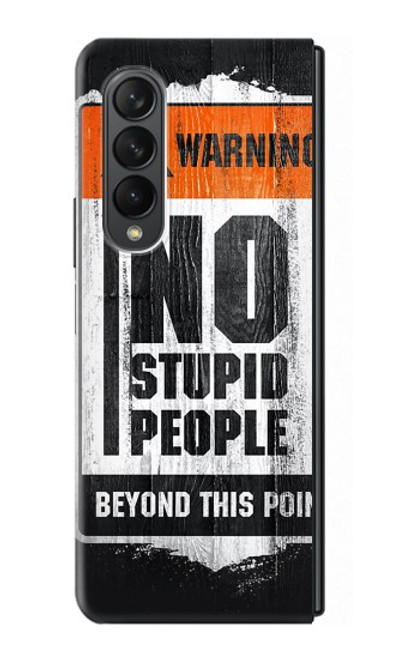 W3704 No Stupid People Hard Case For Samsung Galaxy Z Fold 3 5G