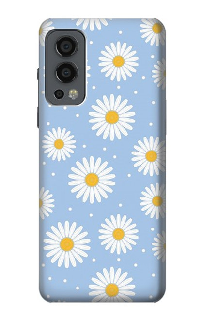 W3681 Daisy Flowers Pattern Hülle Schutzhülle Taschen und Leder Flip für OnePlus Nord 2 5G