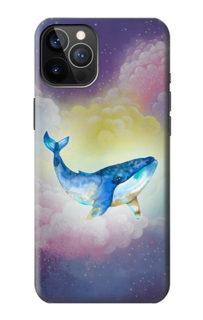 W3802 Dream Whale Pastel Fantasy Hülle Schutzhülle Taschen und Leder Flip für iPhone 12, iPhone 12 Pro
