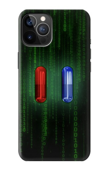W3816 Red Pill Blue Pill Capsule Hülle Schutzhülle Taschen und Leder Flip für iPhone 12, iPhone 12 Pro