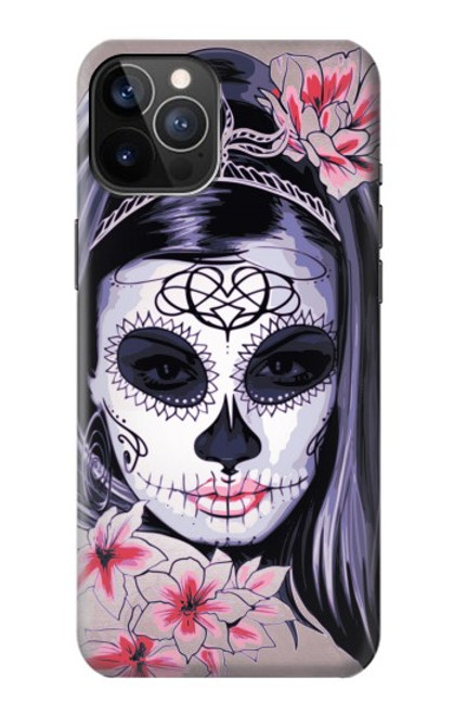 W3821 Sugar Skull Steam Punk Girl Gothic Hülle Schutzhülle Taschen und Leder Flip für iPhone 12, iPhone 12 Pro