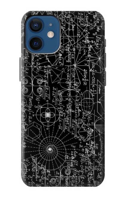 W3808 Mathematics Blackboard Hülle Schutzhülle Taschen und Leder Flip für iPhone 12 mini