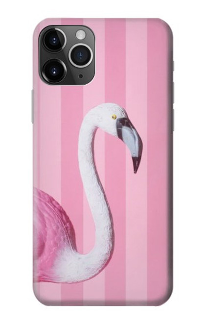 W3805 Flamingo Pink Pastel Hülle Schutzhülle Taschen und Leder Flip für iPhone 11 Pro