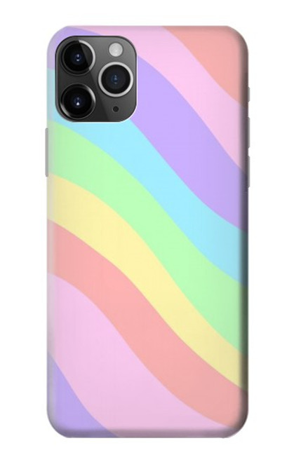 W3810 Pastel Unicorn Summer Wave Hülle Schutzhülle Taschen und Leder Flip für iPhone 11 Pro