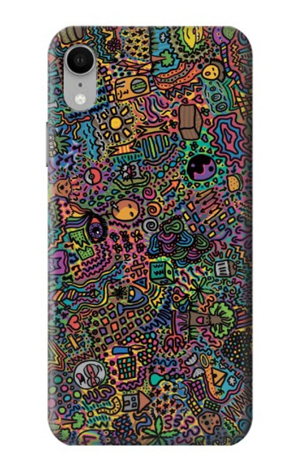 W3815 Psychedelic Art Hülle Schutzhülle Taschen und Leder Flip für iPhone XR