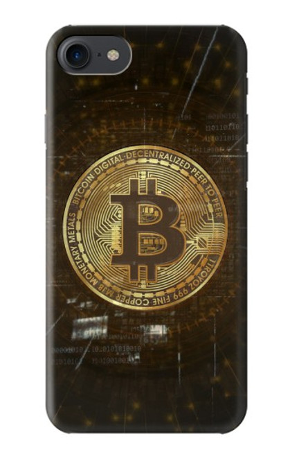 W3798 Cryptocurrency Bitcoin Hülle Schutzhülle Taschen und Leder Flip für iPhone 7, iPhone 8, iPhone SE (2020) (2022)