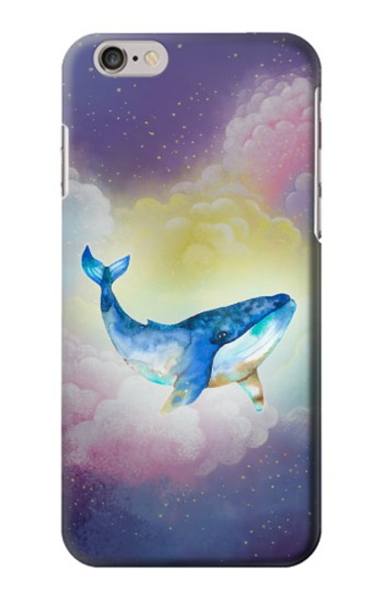 W3802 Dream Whale Pastel Fantasy Hülle Schutzhülle Taschen und Leder Flip für iPhone 6 6S