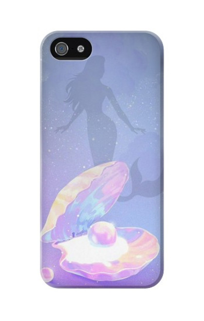 W3823 Beauty Pearl Mermaid Hülle Schutzhülle Taschen und Leder Flip für iPhone 5 5S SE