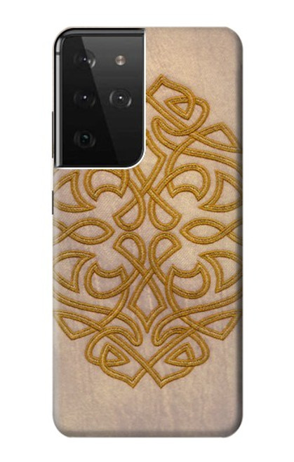 W3796 Celtic Knot Hülle Schutzhülle Taschen und Leder Flip für Samsung Galaxy S21 Ultra 5G