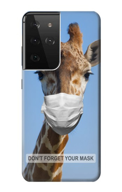 W3806 Giraffe New Normal Hülle Schutzhülle Taschen und Leder Flip für Samsung Galaxy S21 Ultra 5G