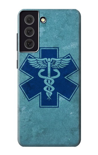 W3824 Caduceus Medical Symbol Hülle Schutzhülle Taschen und Leder Flip für Samsung Galaxy S21 FE 5G